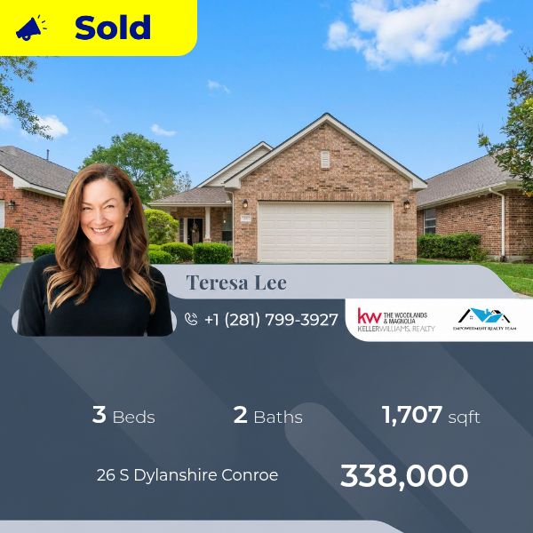 This SingleFamilyResidence at 26 South Dylanshire Conroe has just been sold